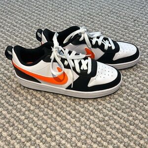 Nike Court Borough Black Orange and White